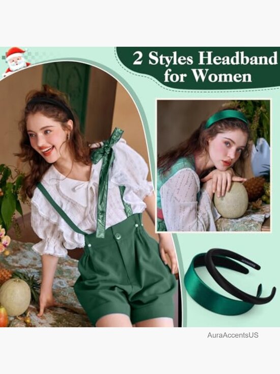 25 Piece Hair Accessories Set - Scrunchies, Claw Clips, Bows, Brush main image 5